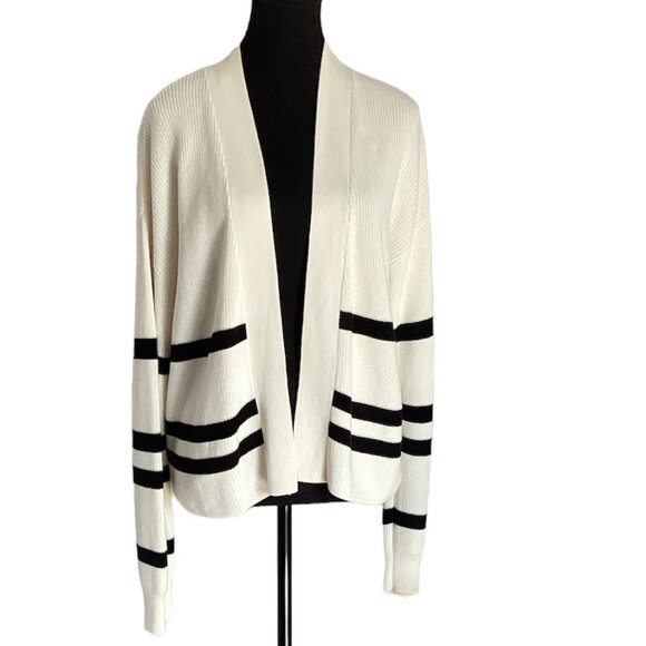Banana Republic Cardigan - Cream/Black - Medium - Picture 1 of 5